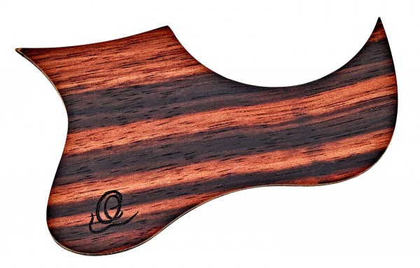 ORTEGA Wooden Pickguard for Ukulele - Striped Ebony for TE & BA (OWPTB-EB)