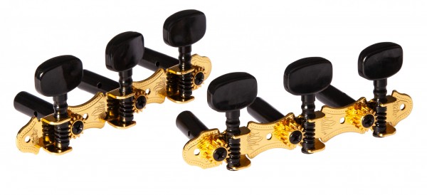 ORTEGA Family Series Guitar Tuning Machines - Gold/Black (OTM-FAMILYBK)