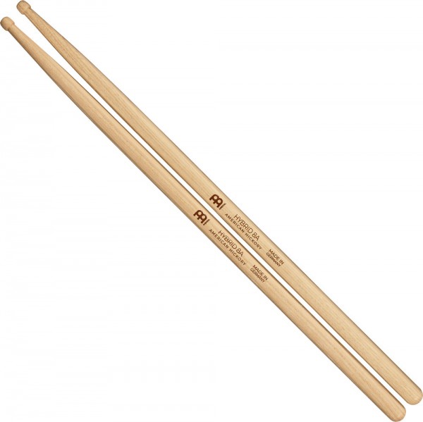MEINL Stick & Brush Hybrid 8A Wood Tip Drumstick - American Hickory (SB132)