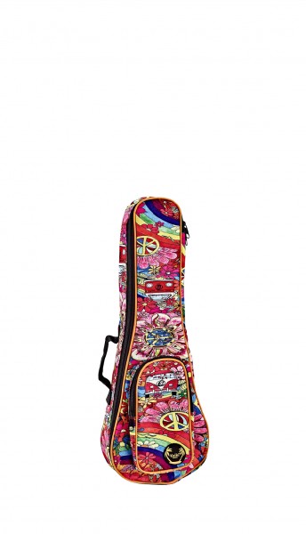 KEIKI Designer Series Concert Ukulele Bag - Peace '68 (KUB-68-CC)