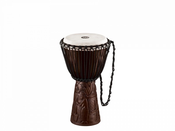 MEINL Percussion Professional African Style Djembe - 10" Village Carving (PROADJ2-M)