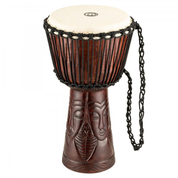 MEINL Percussion Professional African Style Djembe - 10" African Queen Carving (PROADJ4-M)