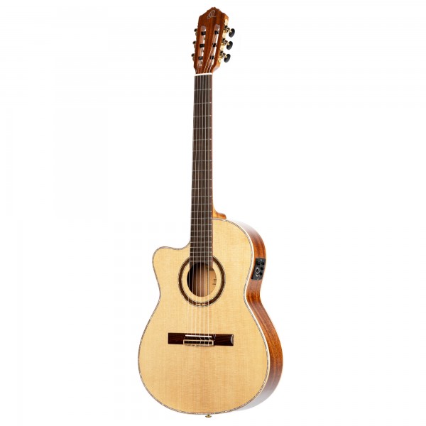 ORTEGA Classical Guitar Perfomer Series 4/4 inclusive Gigbag Slim Neck Lefty - Natural + Bag (RCE138-T4-L)