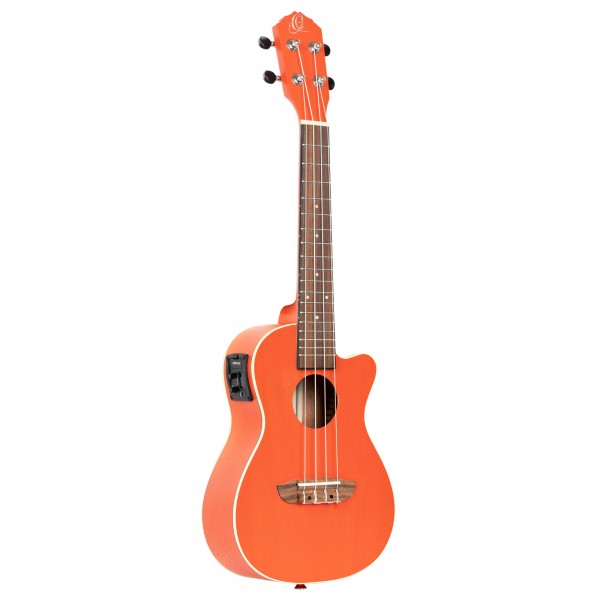 ORTEGA Earth Series Concert Preamp Ukulele 4 String - Hokkaido Pumpkin Orange (RUPUKI-CE)