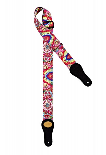 KEIKI Nylon Guitar Strap with Suede - 50mm "Peace 68" (KNS-68)