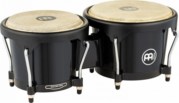 MEINL Percussion Headliner® Series Fiberglass Bongo 6 3/4" Macho & 8" Hembra - Black (HFB100BK)