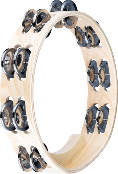 MEINL Percussion Artisan Edition Series Dual-Row Wood Tambourine - 10" (AE-ATA2S)