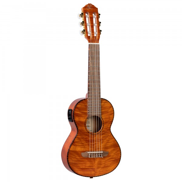 ORTEGA Mini | Travel Series 1/8 Guitar 6 String - Flamed Mahogany Natural + Gig Bag (RGLE18FMH)