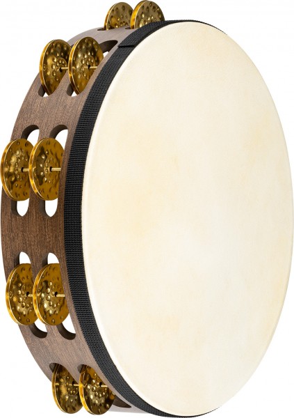 MEINL Percussion Vintage Wood Series Headed Tambourine - 10" (TAH2V-WB)