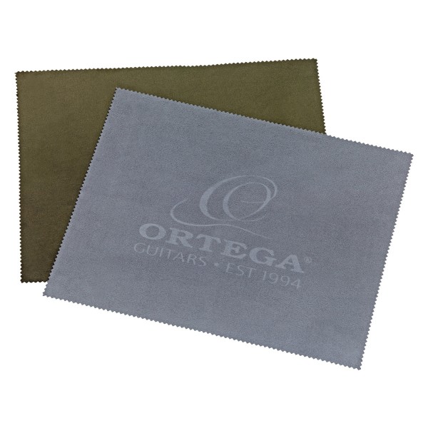 ORTEGA Polish Cloth Pack Of Two - Green And Light Grey (OPC-GR/LG)