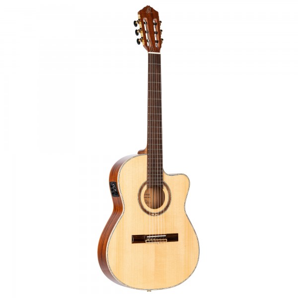 ORTEGA Performer Series 4/4 Thinline Classical Guitar 6-String - Natural + Gig Bag (RCE138-T4)