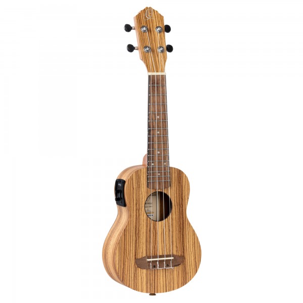 ORTEGA Timber Series Soprano Preamp Ukulele 4 String - Zebrawood Natural + Bag (RFU10ZE)