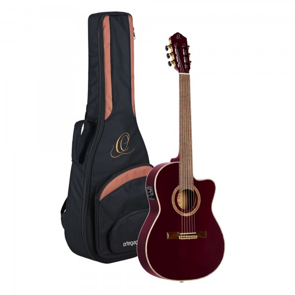 ORTEGA Performer Series Nylon String Guitar - Stained Red (RCE138-T4STR)