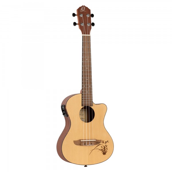 ORTEGA Bonfire Series Preamp Tenor Ukulele 4 String - Spruce/Sapele Natural (RU5CE-TE)