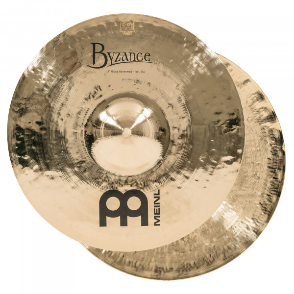 MEINL Cymbals Byzance Brilliant Heavy Hammered Hihat - 14" (B14HHH-B)