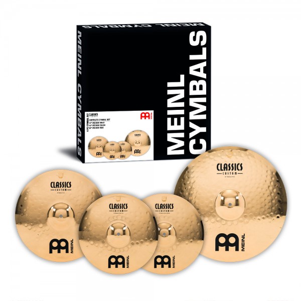 MEINL Cymbals Classics Custom Brilliant Cymbal Set 3 pcs - 14" (35,56cm) Medium Hihat, 16" (40,64cm) Medium Crash, 20" (50,80cm) Medium Ride (CC141620)