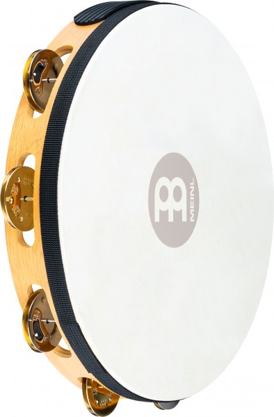 MEINL Percussion Traditional Wood Series Headed Tambourine - 10" (TAH1M-SNT)