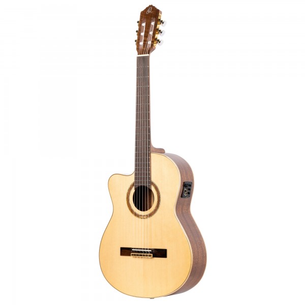 ORTEGA Performer Series 4/4 Classical Slim Neck Guitar 6 String Lefty- Solid Spruce / Sapele Natural + Gig Bag (RCE138SN-L)