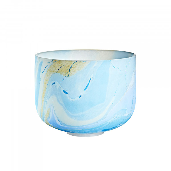 Meinl Sonic Energy 10" Marble Crystal Singing Bowl G4, Light Blue, 432 Hz, Throat Chakra (MCSB10G)