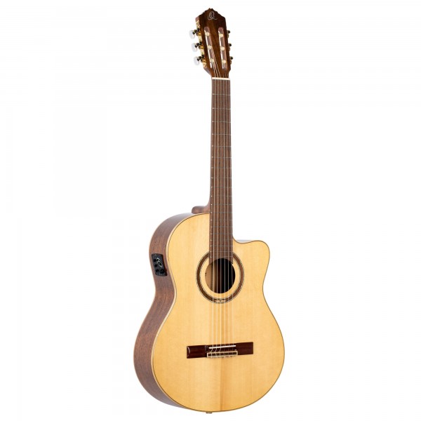 ORTEGA Performer Series 4/4 Classical Slim Neck Guitar 6 String - Solid Spruce / Sapele Natural + Gig Bag (RCE138SN)