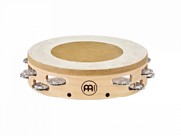 MEINL Percussion Artisan Edition Series Dual-Row Wood Headed-Tambourine - 10" (AE-ATAH2S)