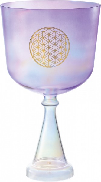 MEINL Sonic Energy Crystal Singing Chalice, 8"/20 cm, Note F3, Purple, Heart Chakra, Flower of Life (CSC8FPFOL)